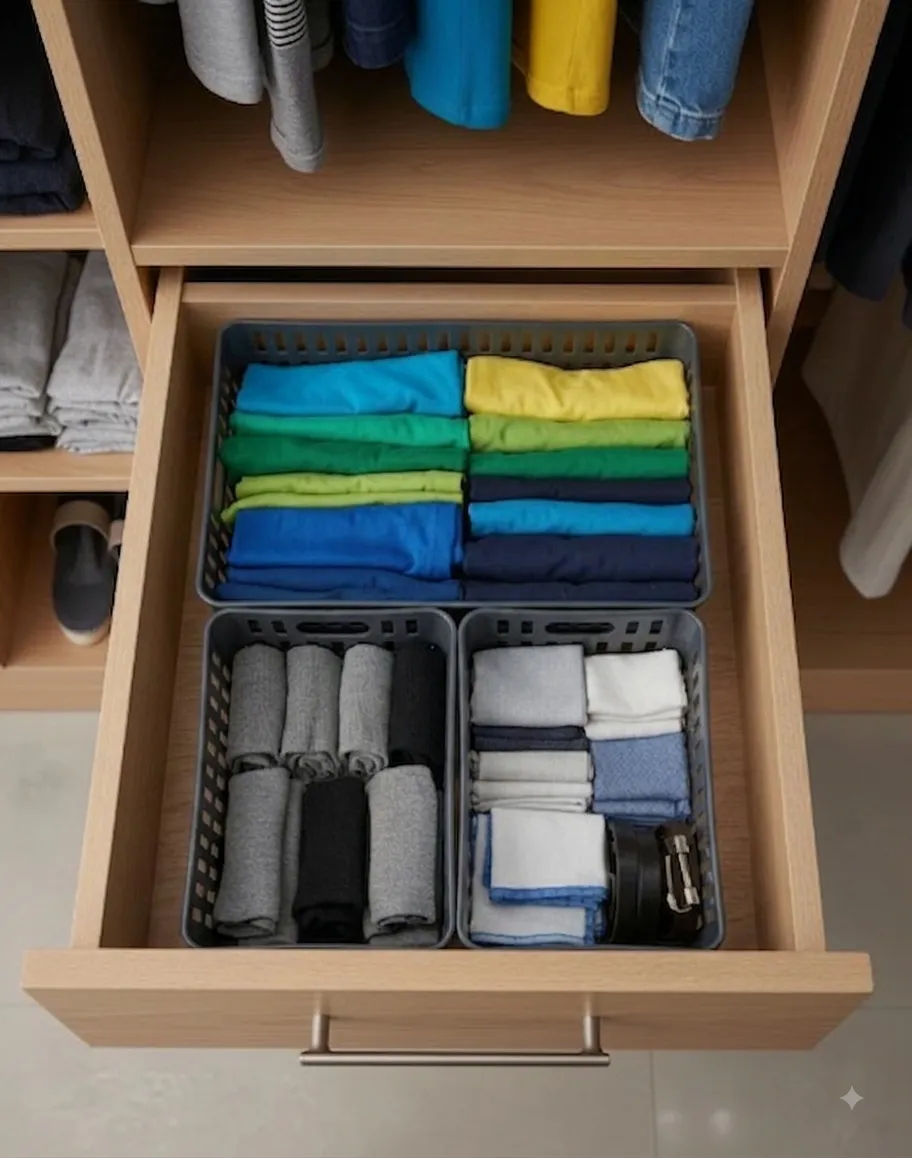 Kit Organizadores Cinza - Múltiplos Tamanhos - Elloplas
