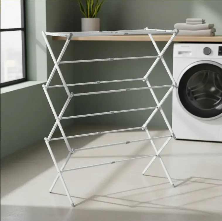Varal Vertical Retrátil Branco - Powermaid