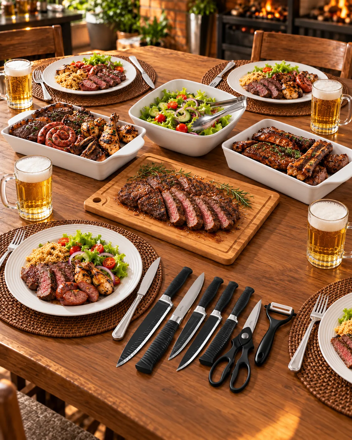 Kit Churrasco Completo com 27 Peças