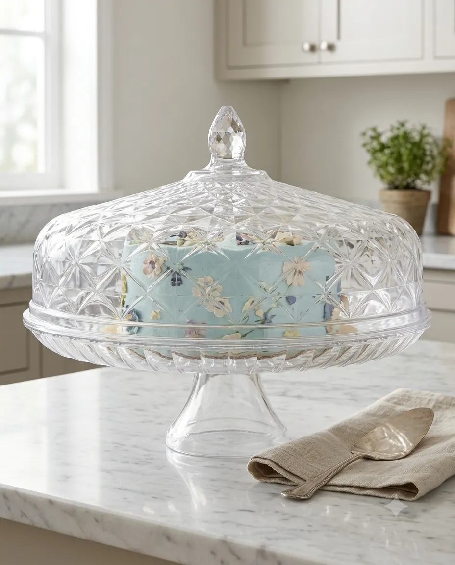 Boleira de acrílico com tampa de cristal  - G - Playduo